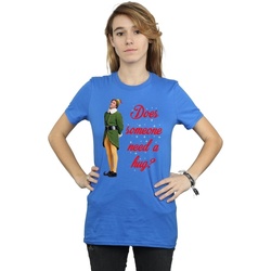 textil Mujer Camisetas manga larga Elf Hug Buddy Azul