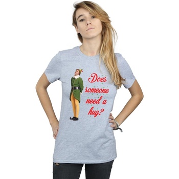textil Mujer Camisetas manga larga Elf Hug Buddy Gris