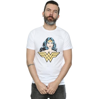 textil Hombre Camisetas manga larga Dc Comics Wonder Woman Gaze Blanco