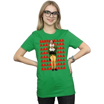 textil Mujer Camisetas manga larga Elf Buddy Santa Scream Verde