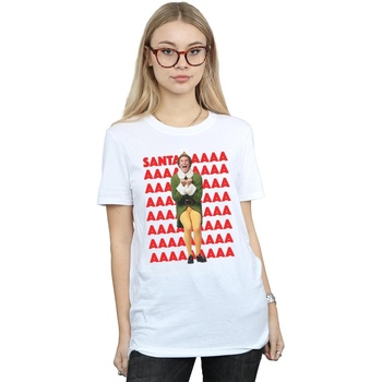 textil Mujer Camisetas manga larga Elf Buddy Santa Scream Blanco