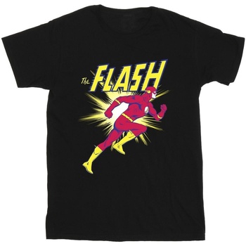 textil Hombre Camisetas manga larga Dc Comics The Flash Running Negro