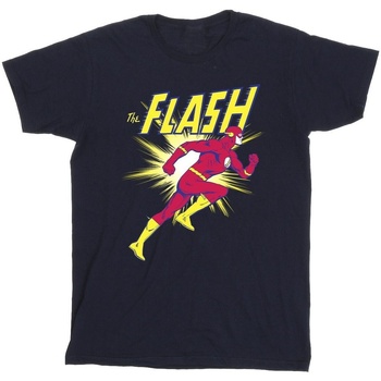 textil Hombre Camisetas manga larga Dc Comics The Flash Running Azul