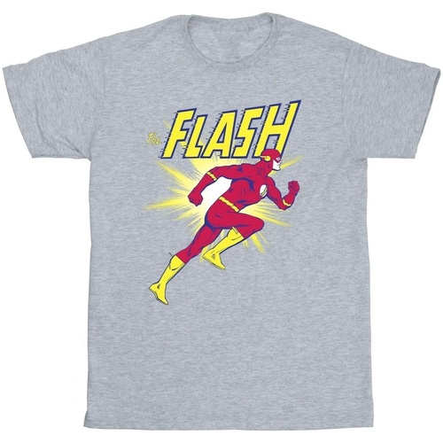 textil Hombre Camisetas manga larga Dc Comics The Flash Running Gris