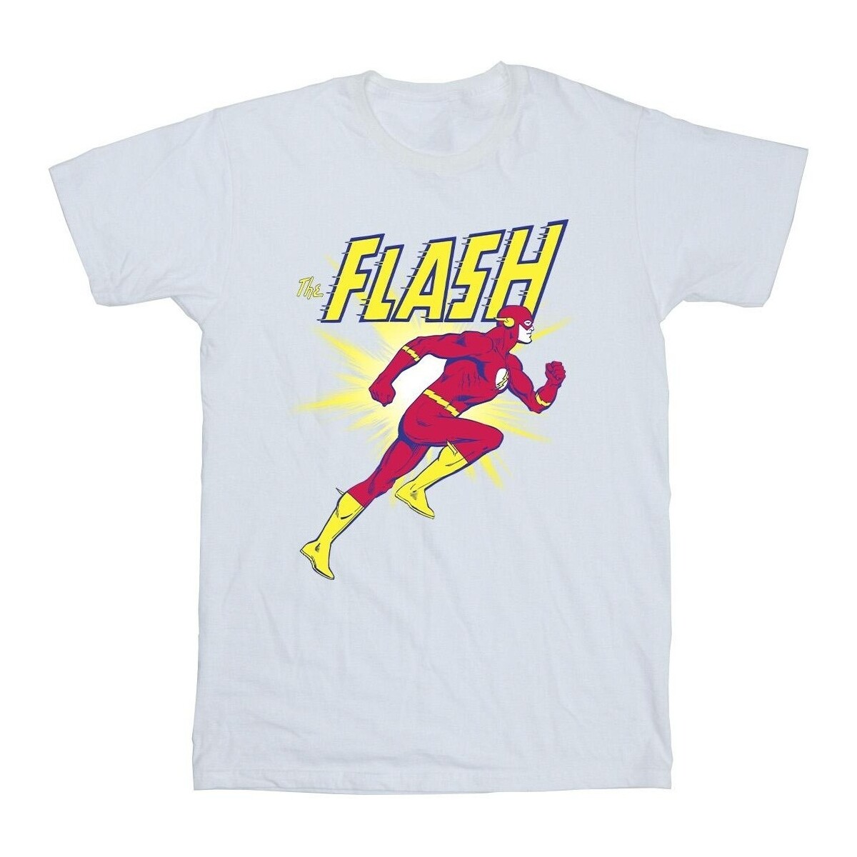 textil Hombre Camisetas manga larga Dc Comics The Flash Running Blanco