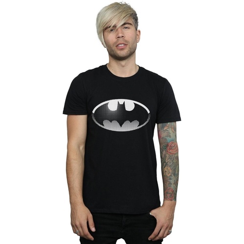 textil Hombre Camisetas manga larga Dc Comics Batman Spot Logo Negro