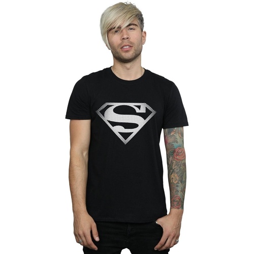 textil Hombre Camisetas manga larga Dc Comics Superman Spot Logo Negro