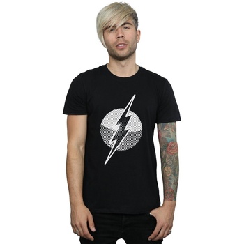 textil Hombre Camisetas manga larga Dc Comics Flash Spot Logo Negro