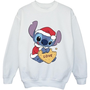 textil Niño Sudaderas Disney Lilo And Stitch Christmas Love Biscuit Blanco