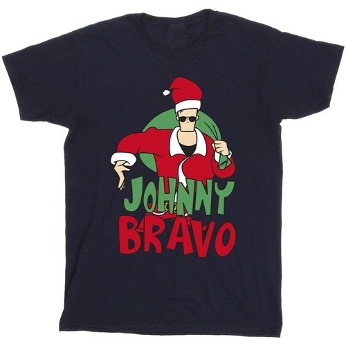 textil Niño Camisetas manga corta Johnny Bravo Johnny Christmas Azul