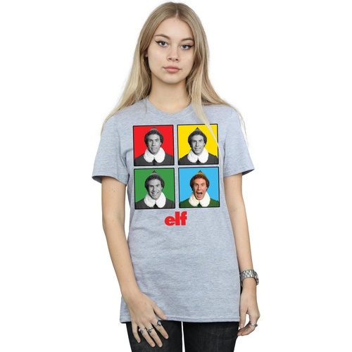 textil Mujer Camisetas manga larga Elf Four Faces Gris