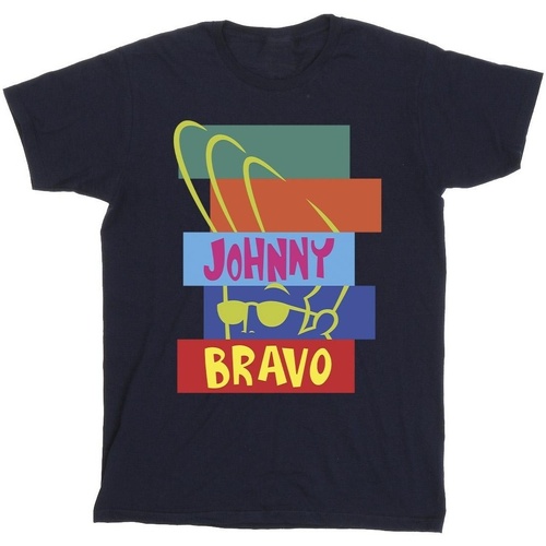 textil Niño Camisetas manga corta Johnny Bravo Rectangle Pop Art Azul