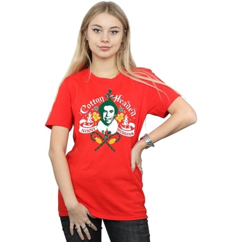 textil Mujer Camisetas manga larga Elf Cotton Headed Ninny Muggins Rojo