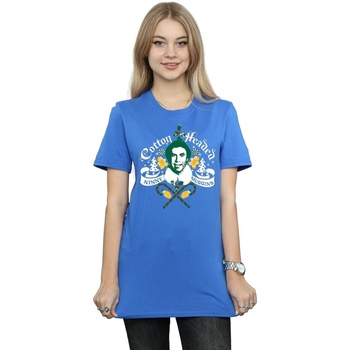 textil Mujer Camisetas manga larga Elf Cotton Headed Ninny Muggins Azul