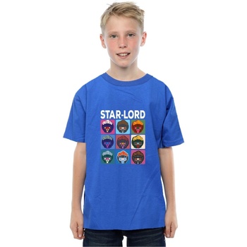 textil Niño Camisetas manga corta Marvel Kawaii Star Lord Pop Art Azul