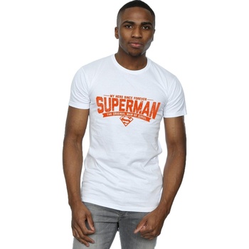 textil Hombre Camisetas manga larga Dc Comics Superman My Hero Blanco