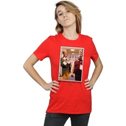 textil Mujer Camisetas manga larga Elf OMG Santa Photo Rojo