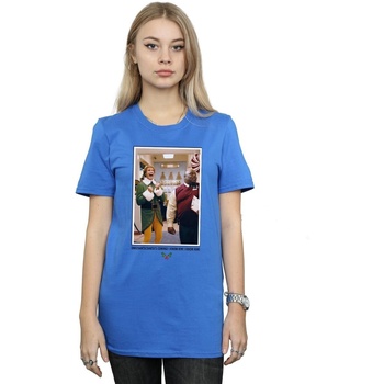 textil Mujer Camisetas manga larga Elf OMG Santa Photo Azul