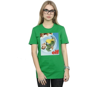textil Mujer Camisetas manga larga Elf Snow Globe Poster Verde