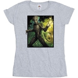 textil Mujer Camisetas manga larga Marvel Guardians Of The Galaxy Groot Forest Energy Gris