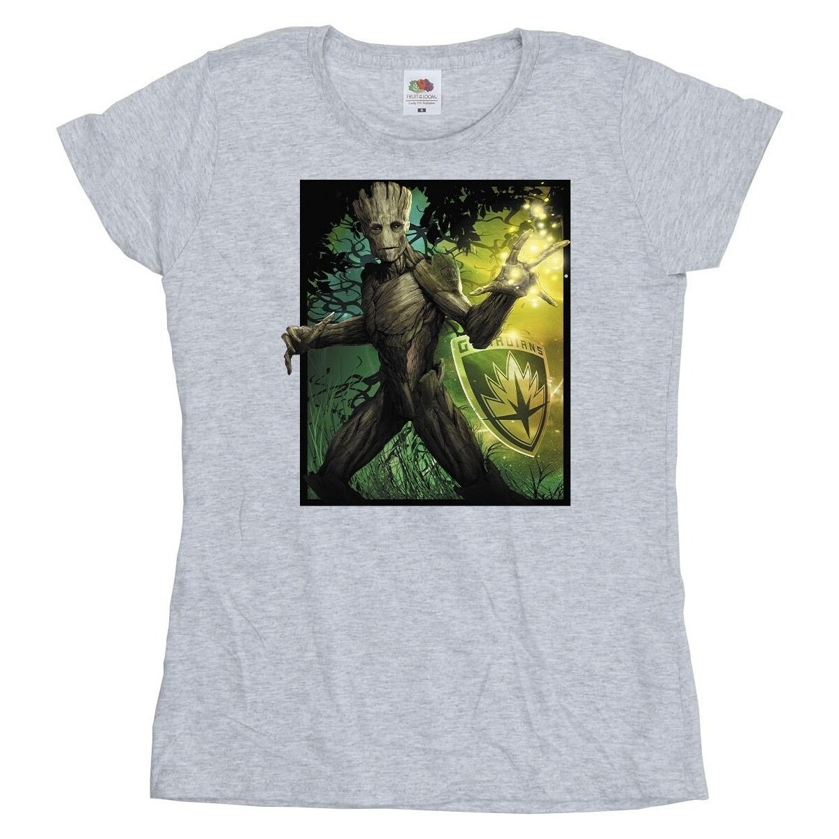 textil Mujer Camisetas manga larga Marvel Guardians Of The Galaxy Groot Forest Energy Gris