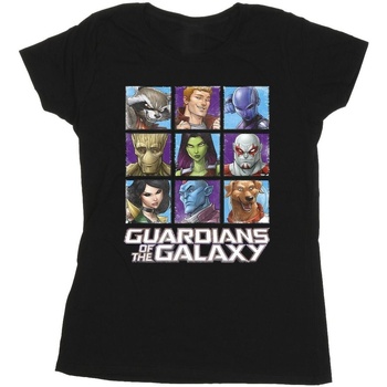 textil Mujer Camisetas manga larga Guardians Of The Galaxy Character Squares Negro