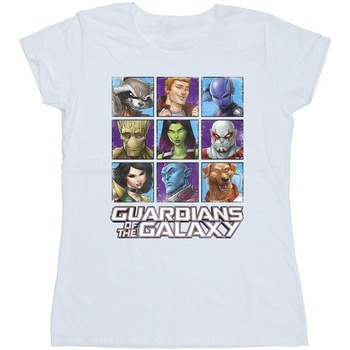 textil Mujer Camisetas manga larga Guardians Of The Galaxy Character Squares Blanco