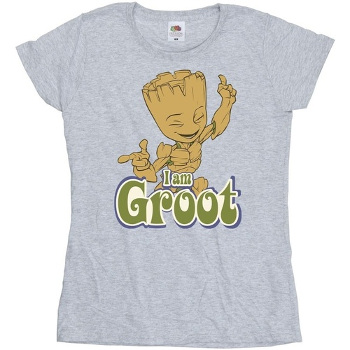 textil Mujer Camisetas manga larga Guardians Of The Galaxy Groot Dancing Gris