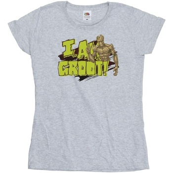 textil Mujer Camisetas manga larga Guardians Of The Galaxy I Am Groot Gris