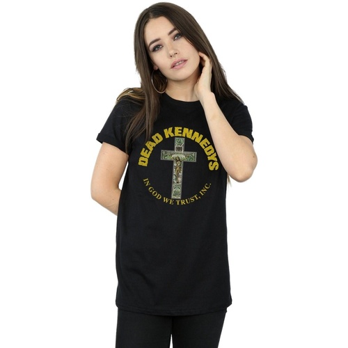 textil Mujer Camisetas manga larga Dead Kennedys In God We Trust Negro