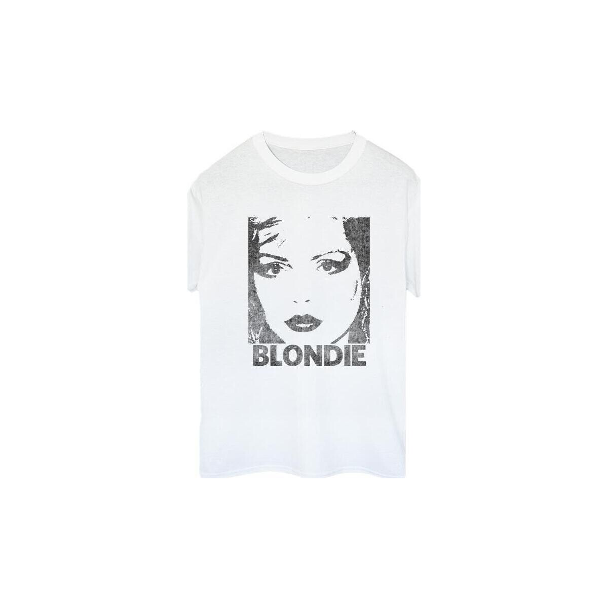 textil Mujer Camisetas manga larga Blondie Text Face Blanco
