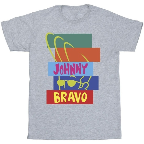 textil Niña Camisetas manga larga Johnny Bravo Rectangle Pop Art Gris