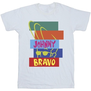 textil Niña Camisetas manga larga Johnny Bravo Rectangle Pop Art Blanco