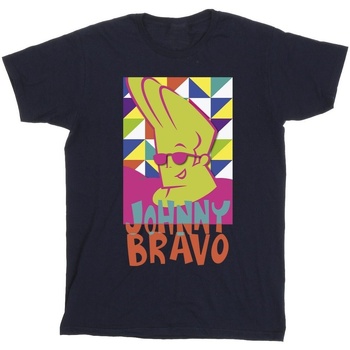 textil Niña Camisetas manga larga Johnny Bravo Multi Triangles Pop Art Azul