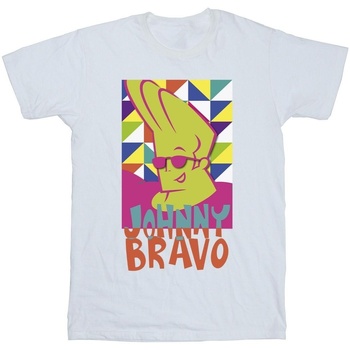 textil Niña Camisetas manga larga Johnny Bravo Multi Triangles Pop Art Blanco