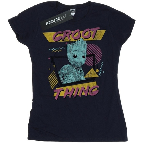 textil Mujer Camisetas manga larga Marvel Guardians Of The Galaxy Vol. 2 Groot Thing Azul