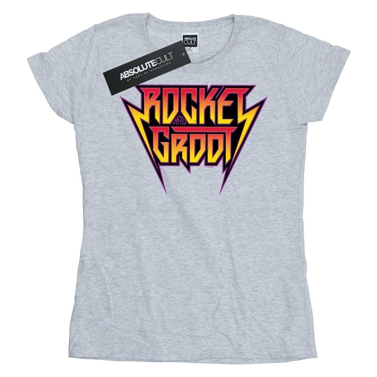 textil Mujer Camisetas manga larga Marvel Guardians Of The Galaxy Vol. 2 Rocket And Groot Metal Logo Gris