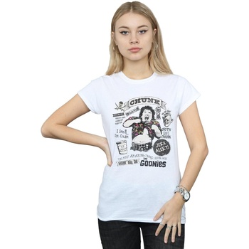 textil Mujer Camisetas manga larga Goonies Chunk Jerk Alert Blanco