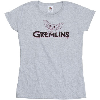 textil Mujer Camisetas manga larga Gremlins Logo Line Gris