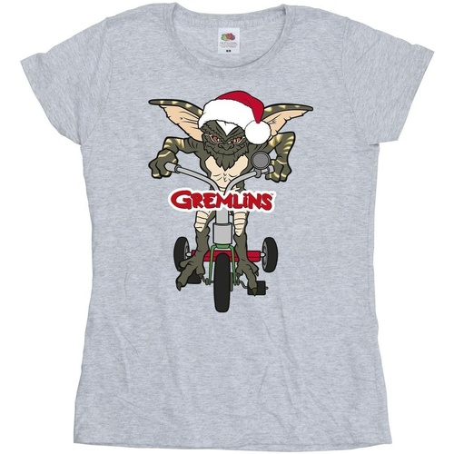 textil Mujer Camisetas manga larga Gremlins Bike Logo Gris