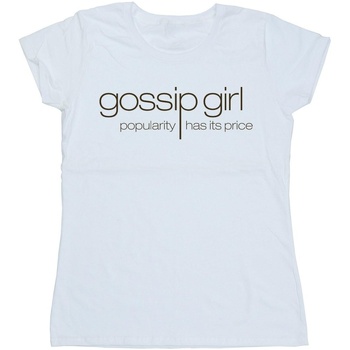 textil Mujer Camisetas manga larga Gossip Girl Classic Logo Blanco