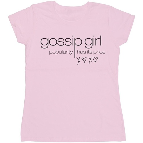 textil Mujer Camisetas manga larga Gossip Girl Popularity Has It's Price Rojo