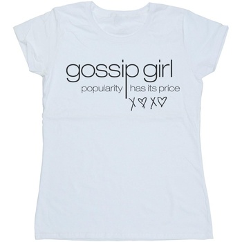 textil Mujer Camisetas manga larga Gossip Girl Popularity Has It's Price Blanco