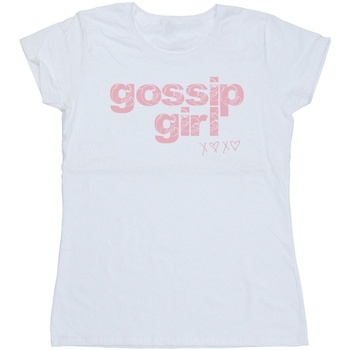 textil Mujer Camisetas manga larga Gossip Girl Swirl Logo Blanco