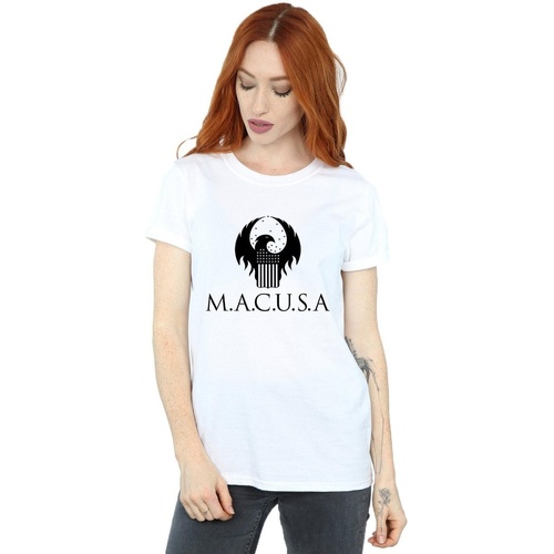 textil Mujer Camisetas manga larga Fantastic Beasts MACUSA Logo Blanco