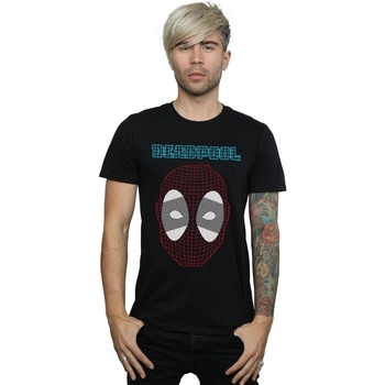 textil Hombre Camisetas manga larga Marvel Deadpool Mesh Head Negro