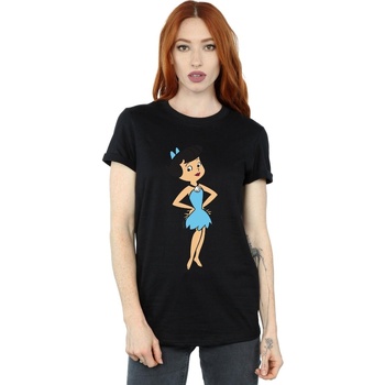 textil Mujer Camisetas manga larga The Flintstones  Negro