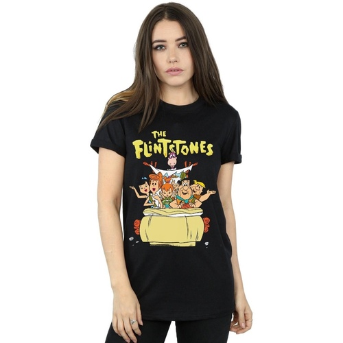 textil Mujer Camisetas manga larga The Flintstones The The Ride Negro