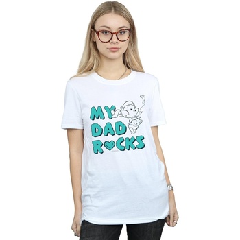 textil Mujer Camisetas manga larga The Flintstones  Blanco