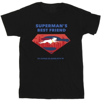 textil Hombre Camisetas manga larga Dc Comics DC League Of Super-Pets Superman's Best Friend Negro